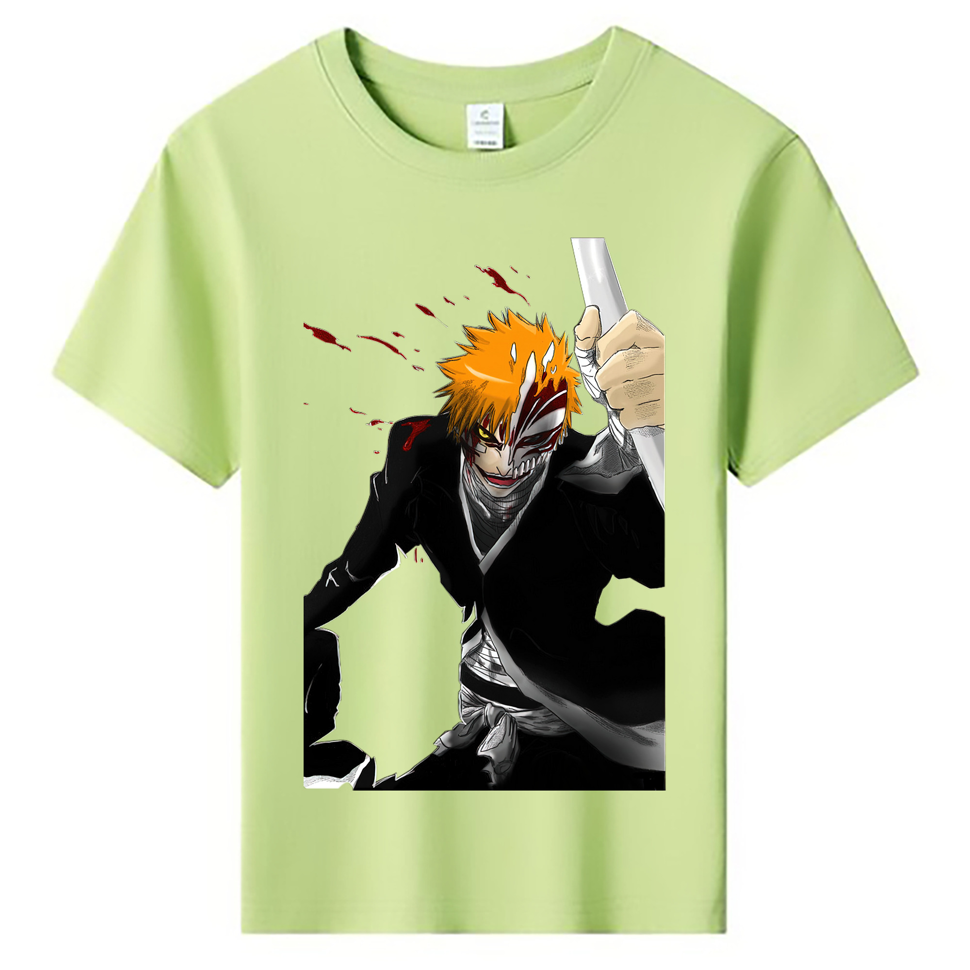 （画像用） ブリーチ 黒崎一護（くろさき いちご）BLEACH Kurosaki Ichigo 綿100％キッズTシャツ（フロントプリント）